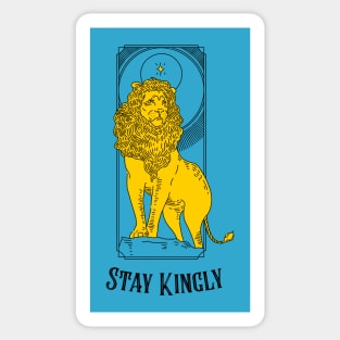 “Stay Kingly” Regal Lion Sticker